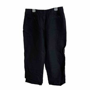 Kasper Essentials Sportswear Womens Black Linen Blend Capri Pants Size 8 Career